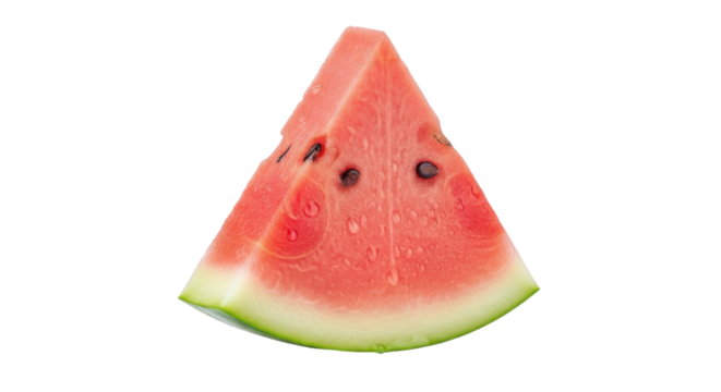 Watermelon slice triangle shape isolated PNG with Transparent Background
