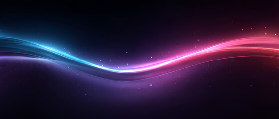 Obraz premium Abstract Flowing Wave with Pink and Blue Light