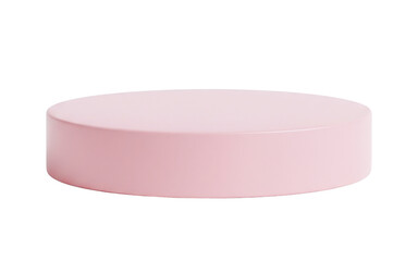 Pink cylinder podium for product display