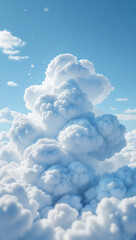 blue sky with blue clouds.