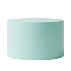 Mint green cylinder pedestal for display