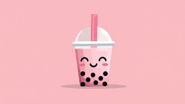 Cute pink drink