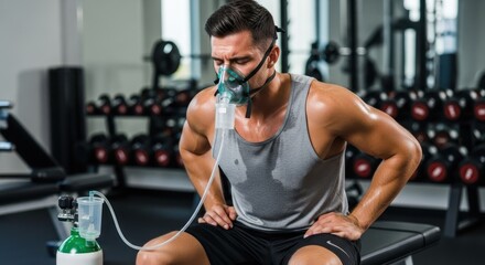 Muscular Man Gym Wearing