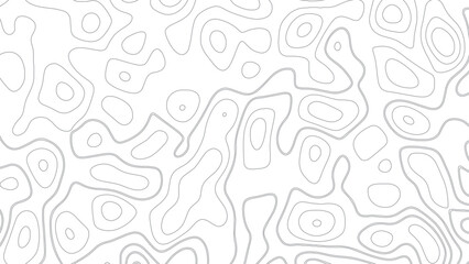 Fototapeta premium Topographic line pattern, map landscape background above view. Linear seamless pattern. Vector abstract line