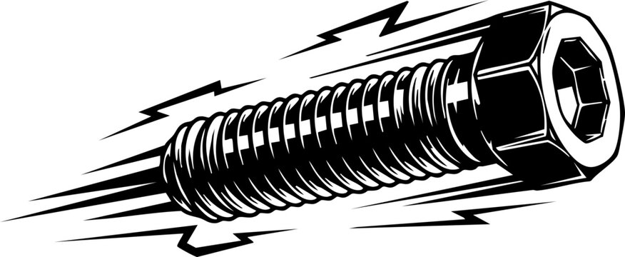 Dynamic bolt zooms forward with speed lines and lightning accents representing rapid progress and innovation