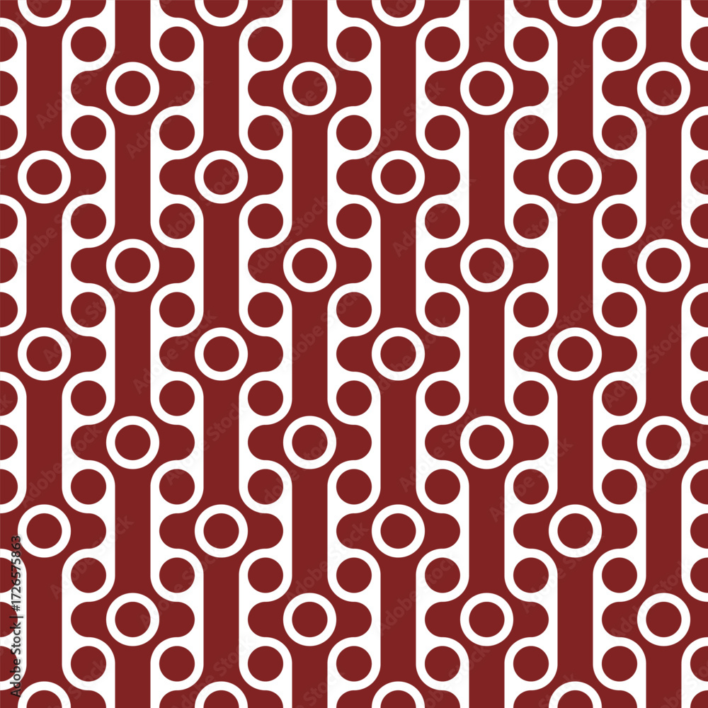 Poster geometric seamless circle and bar arrangement repetitive motif textile pattern