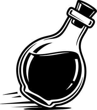 Stylized Potion Bottle Illustration