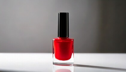 Generated imRed nail polish on background.age