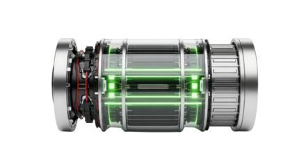 Futuristic energy cell concept design isolated PNG with Transparent Background