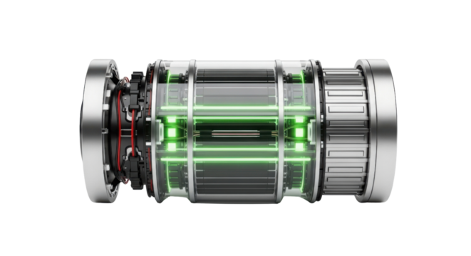 Futuristic energy cell concept design isolated PNG with Transparent Background