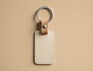 Cream-colored key fob
