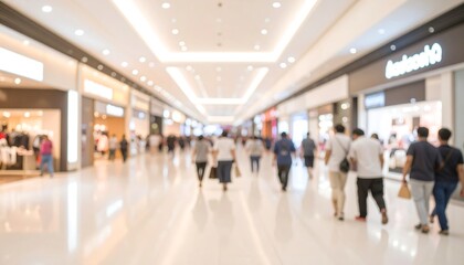 Blurred mall interior