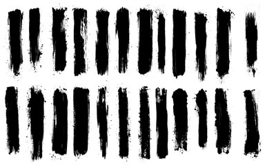 Ink brush stroke. Inked splatter dirt stain splatter spray splash with drop blot. black ink brush stroke, paint line big collection on white. Hand drawn sticker calligraphy smear illustration