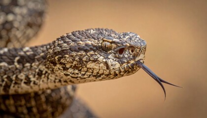 Naklejka premium Gaboon Viper beautiful and imaginative composition with rich detail.