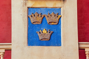 Three crowns a swedish national emblem