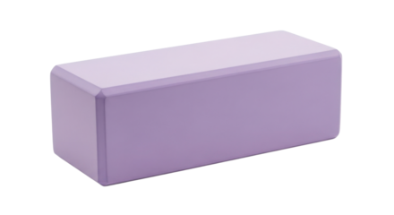 Purple yoga block isolated PNG with Transparent Background