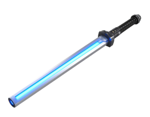 Light saber glowing energy sword futuristic weapon laser blade shining combat fantasy power object isolated on white background
