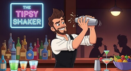 Bartender Mixing Drink. (5)