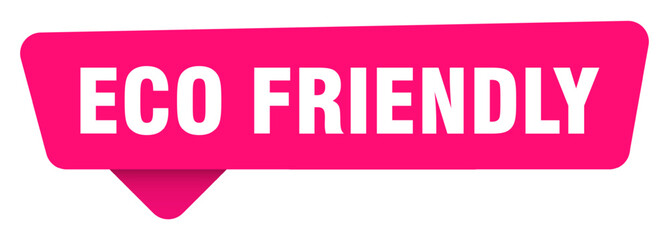 eco friendly magenta sticker isolated on transpatent background. eco friendly sign