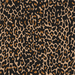 Leopard skin print, watercolor effect, black, brown, beige, and white gradients, overlapping elements, seamless pattern
