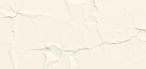 Deep creases and shadows on a white crumpled paper texture,   paper craft,  macro