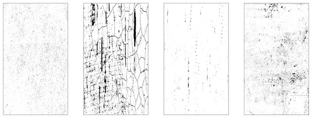 Grunge textures set. Collection of vector. 