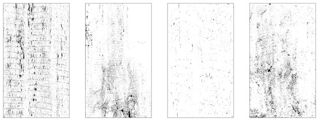 Grunge textures set. Collection of vector overlay, distress, textures. 