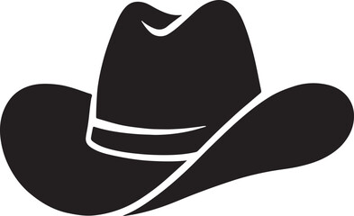 vintage cowboy hat silhouette vector illustration