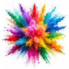 Vibrant colorful powder explosion