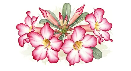 Beautiful Pink Desert Rose Bouquet.