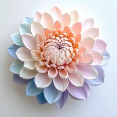Vibrant, pastel-toned dahlia