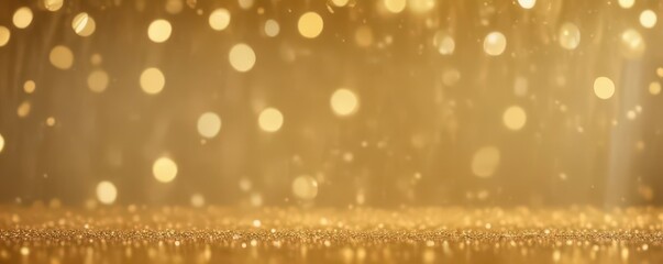 Abstract gold champagne bokeh background, shimmering shine , party, holiday