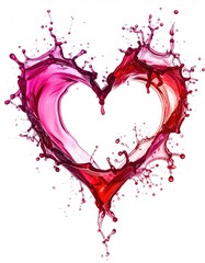 Heart-shaped splash art