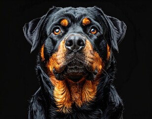 Close-up portrait of a Rottweiler (3)