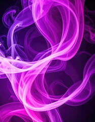 Abstract swirling smoke patterns in vibrant pink and purple hues