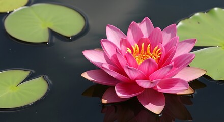 Beautiful Pink Lotus Flower.