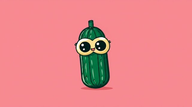 Cute cartoon cucumber