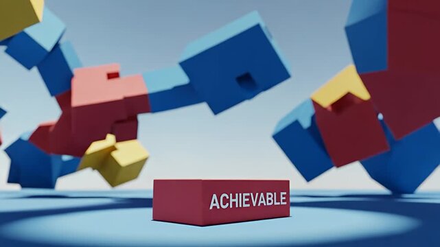 Achievable Goal: Cubes Collaborating to Build Success