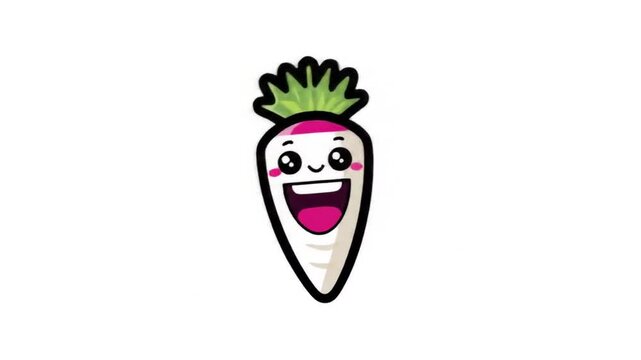 Cute cartoon radish