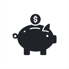 A simple black money symbol icon representing currency, cash, or finance. Ideal for apps, websites, and digital platforms.