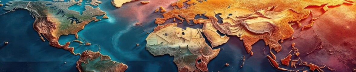 Abstract aerial view of textured earth, showing diverse geological patterns , landscape, soil, design