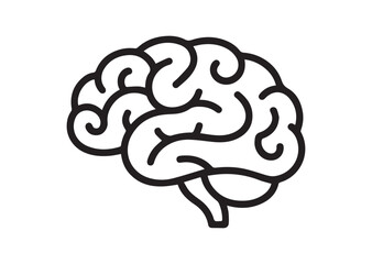 Brain line art vector