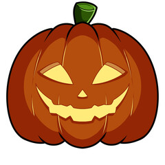 illustration of a halloween jack o lantern