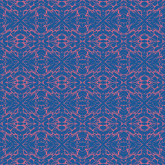 seamless pattern with blue flowers