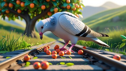 two doves on a wooden fence