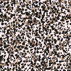 Leopard skin print, watercolor effect, black, brown, beige, and white gradients, overlapping elements, seamless pattern

