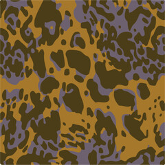 Leopard skin print, watercolor effect, black, brown, beige, and white gradients, overlapping elements, seamless pattern
