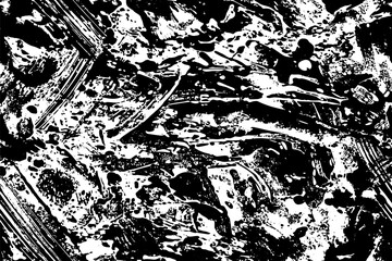 Seamless pattern with white elements isolated on a black background. Monochrome abstract texture.
