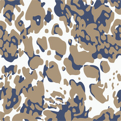 Leopard skin print, watercolor effect, black, brown, beige, and white gradients, overlapping elements, seamless pattern
