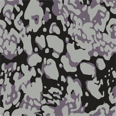 Leopard skin print, watercolor effect, black, brown, beige, and white gradients, overlapping elements, seamless pattern
